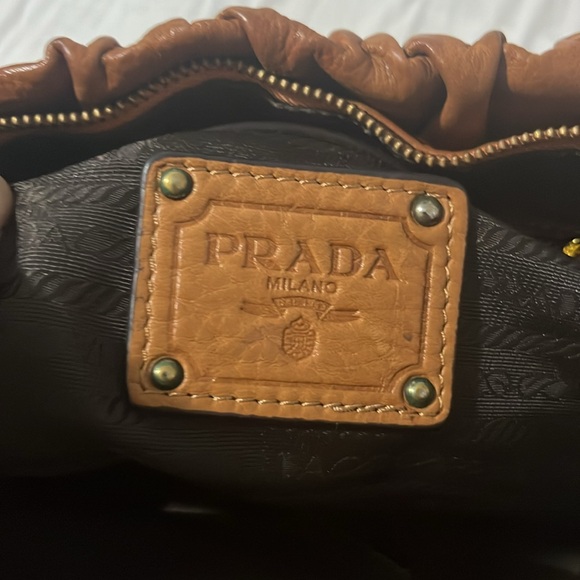 Prada Satchel Bag in British Tan color - Picture 4 of 12